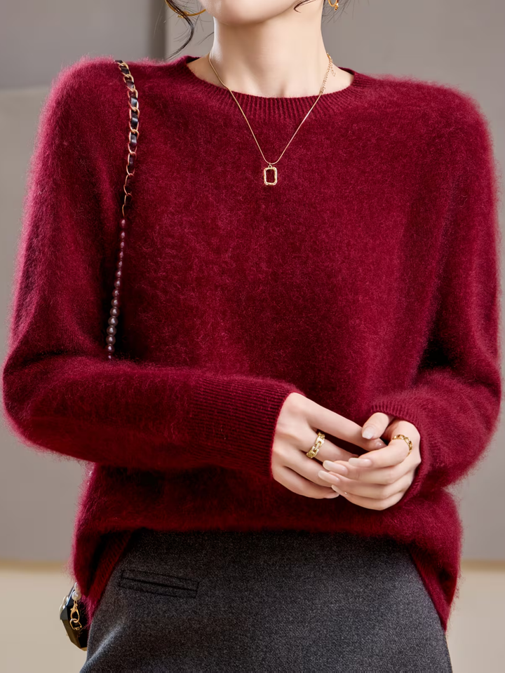 Hélène | Pull cachemire brossé col rond (kopie)