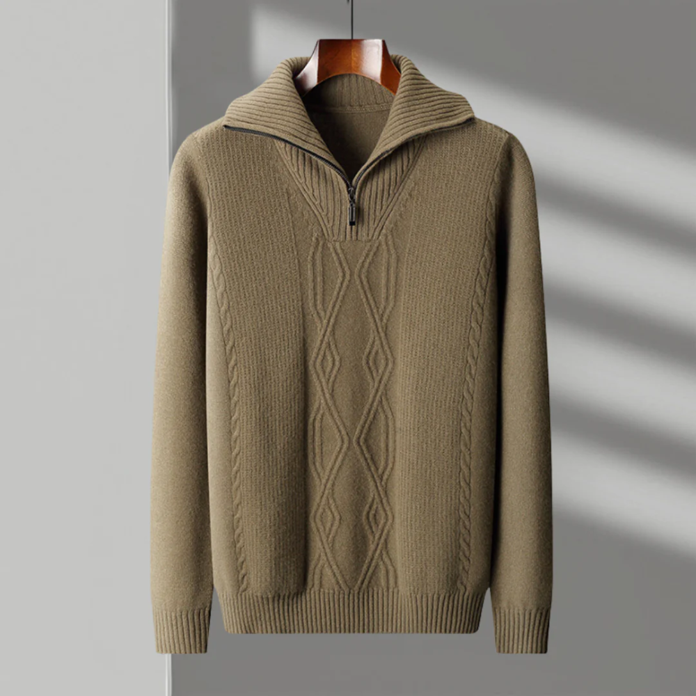 Taranto Merino Wool Zip Jumper