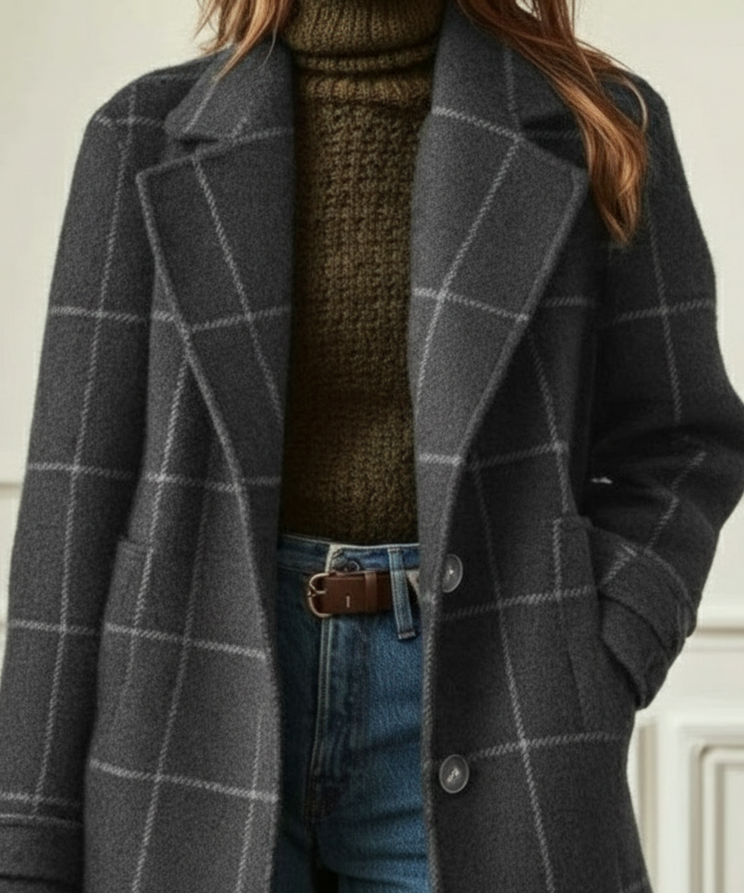 Tweed Check Coat