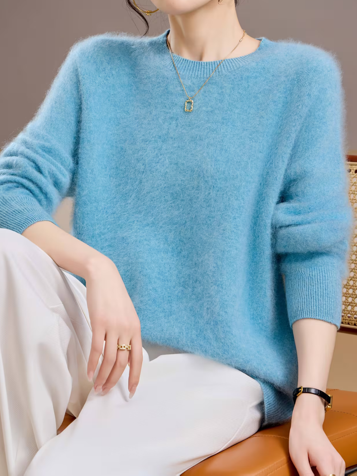 Hélène | Pull cachemire col rond pastel (kopie)