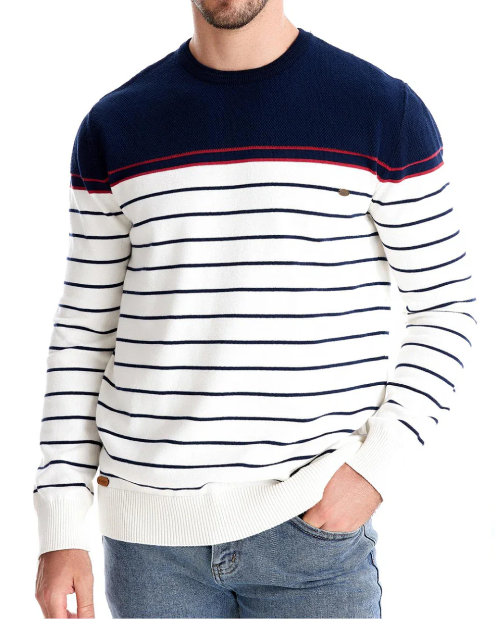 Men's Jumper With Stripe Design