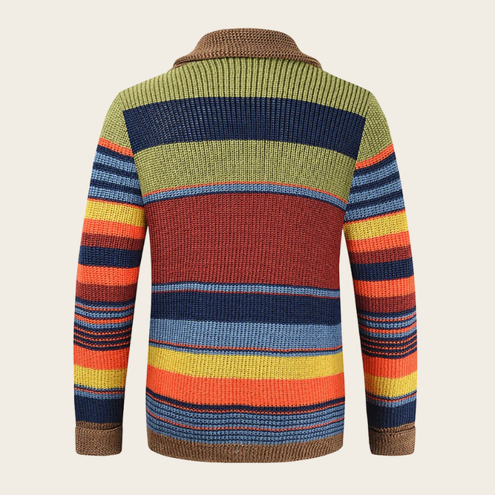 Striped Cosy Wool Cardigan