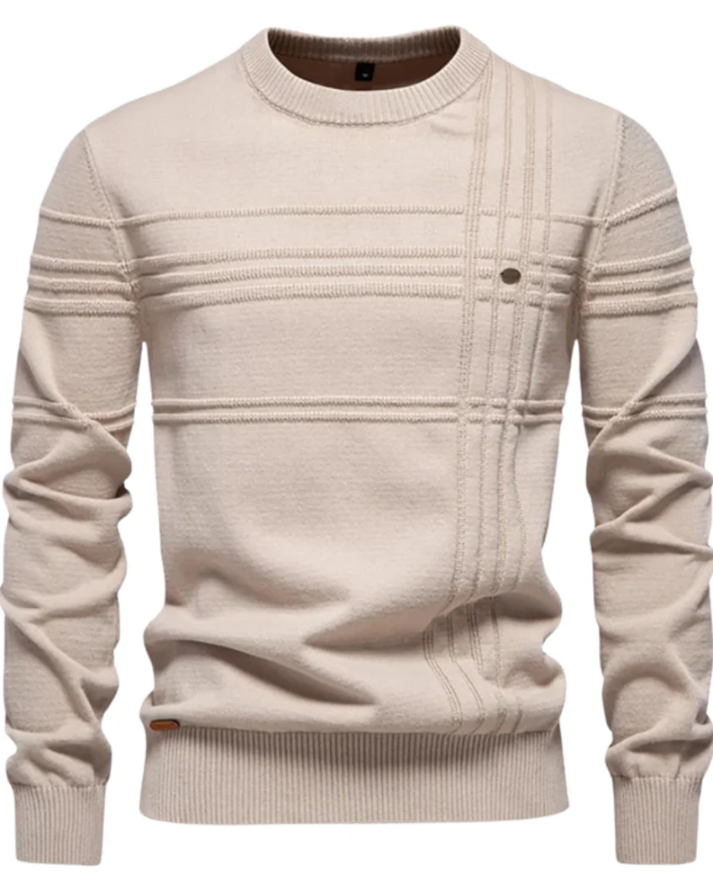 Men's Jumper With Checkered Design