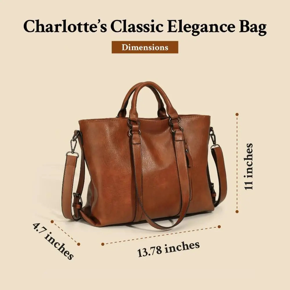 Structured Leather Tote Bag