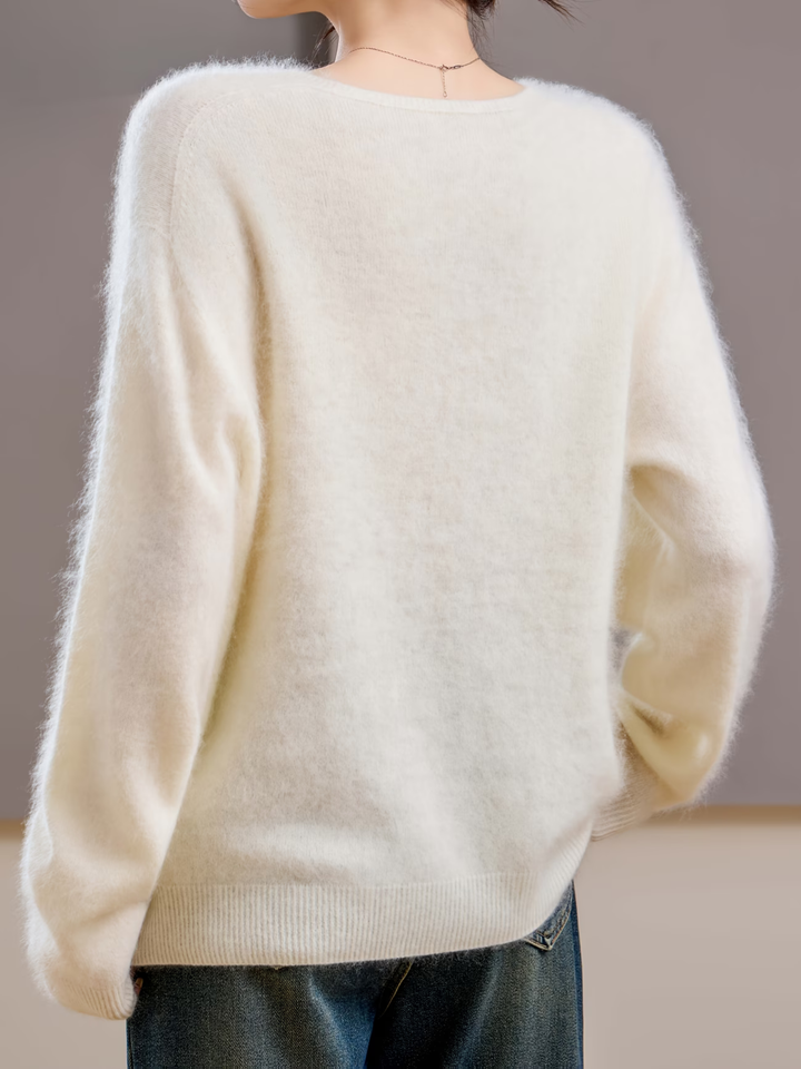 Élise | Pull cachemire brossé col V (kopie)