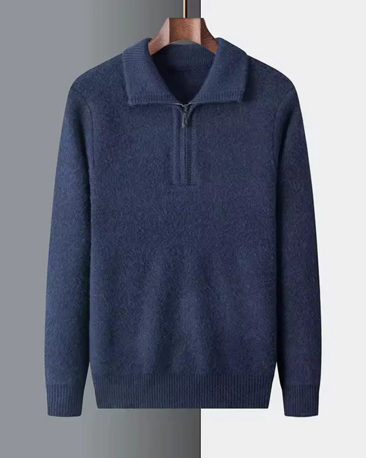 Gstaad Cashmere Quarter Zip Jumper