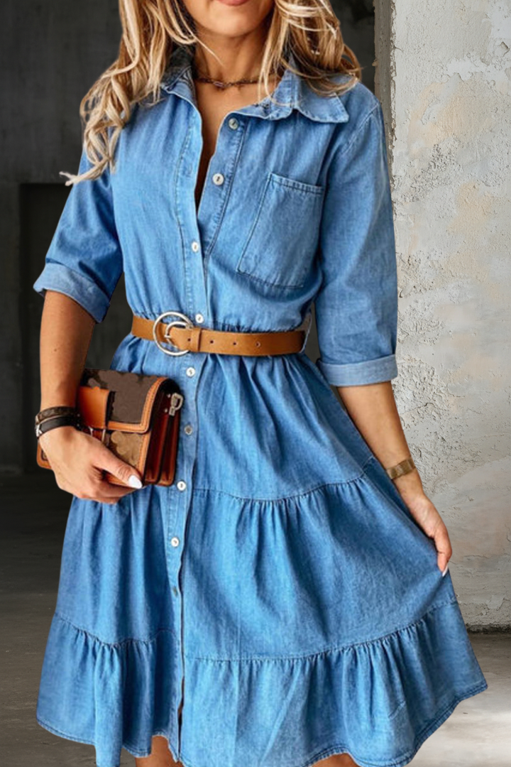 Casual Elegant Denim Dress