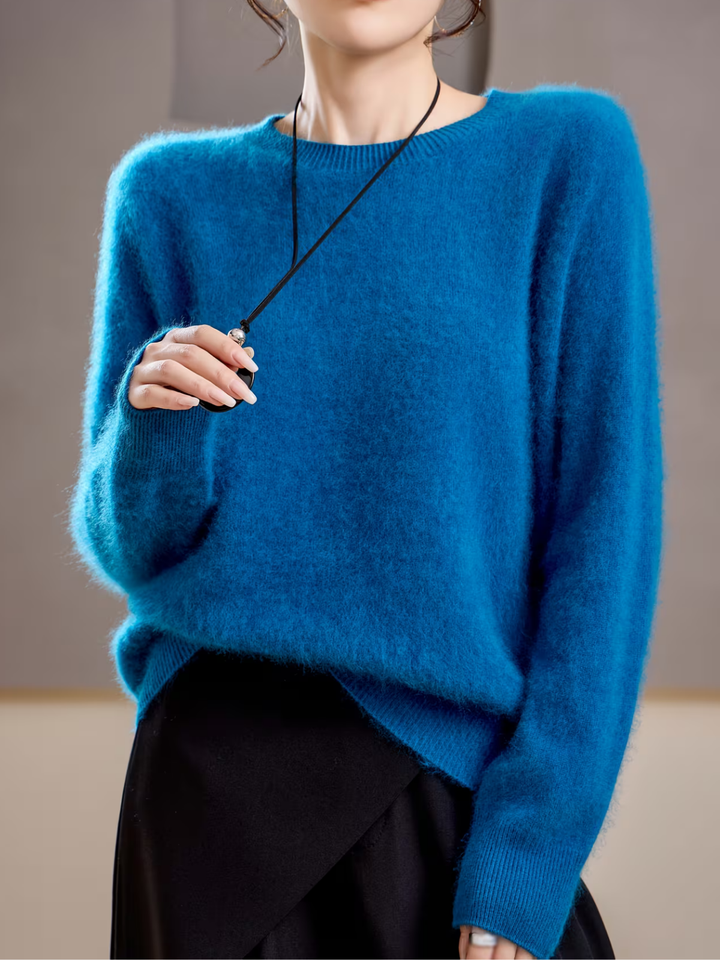 Hélène | Pull cachemire brossé col rond (kopie)