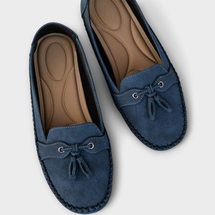 Leather Round-Toe Loafers