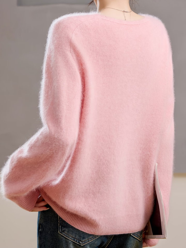 Élise | Pull cachemire brossé col V (kopie)