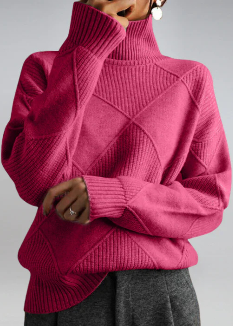 Chunky Cashmere Roll-Neck Jumper