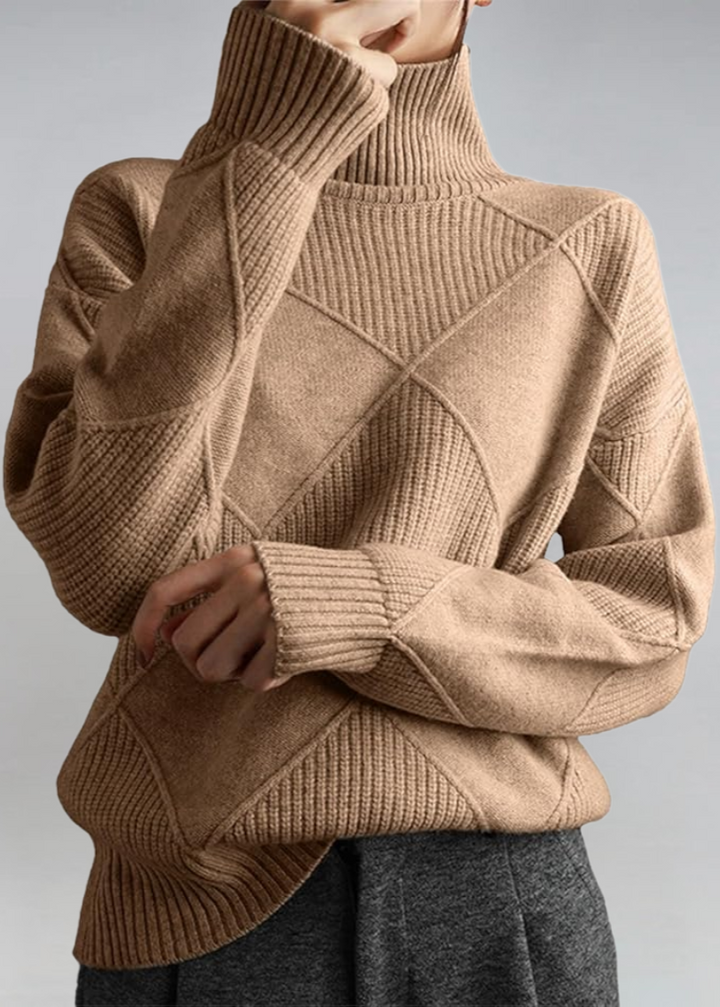 Chunky Cashmere Roll-Neck Jumper