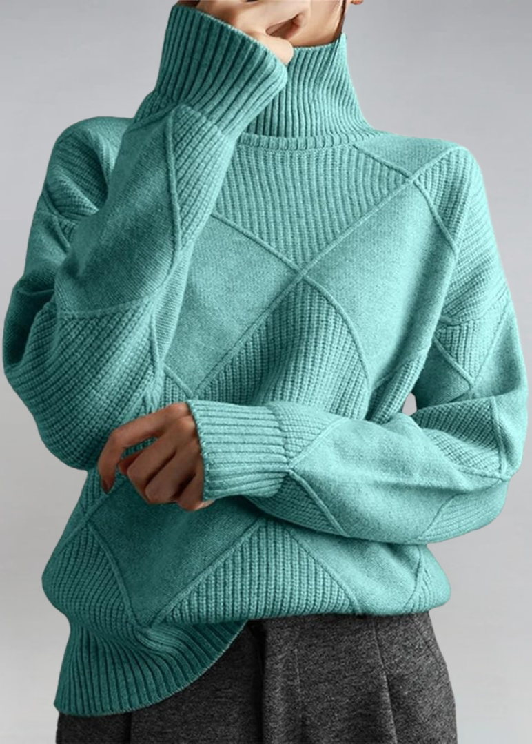 Chunky Cashmere Roll-Neck Jumper