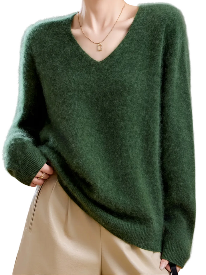 Claire | Pull cachemire brossé col V (kopie)