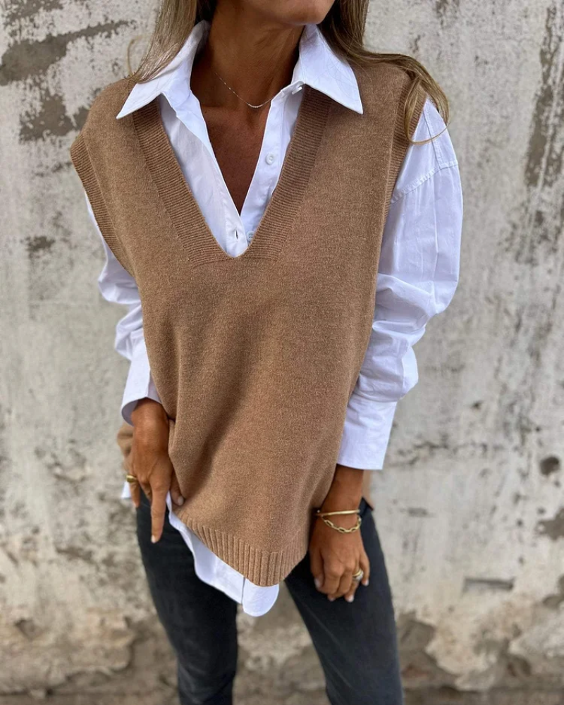 Cashmere V-Neck Vest