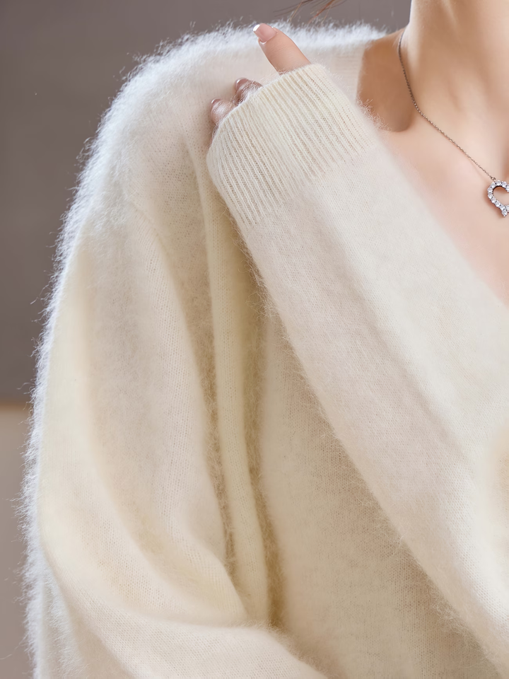 Élise | Pull cachemire brossé col V (kopie)
