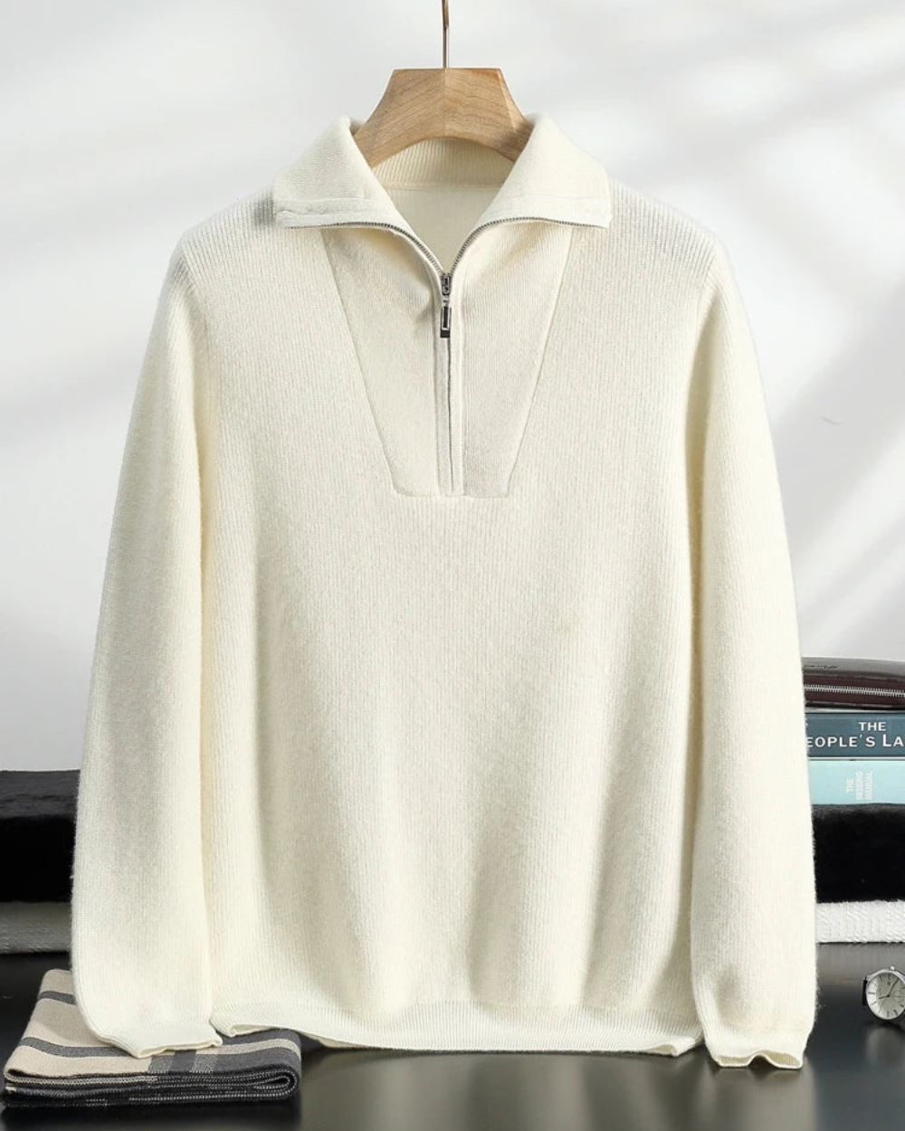 Portofino Cashmere Half Zip Jumper