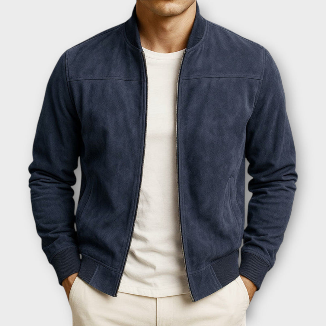 Suede Bomber Jacket