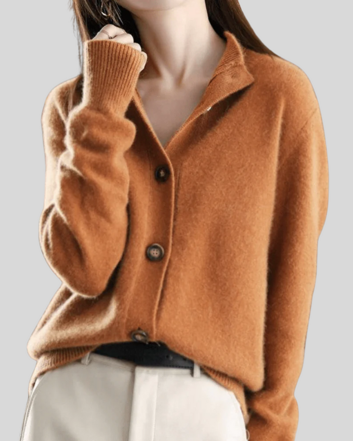 Camille | Cardigan en cachemire boutonné col rond (kopie)