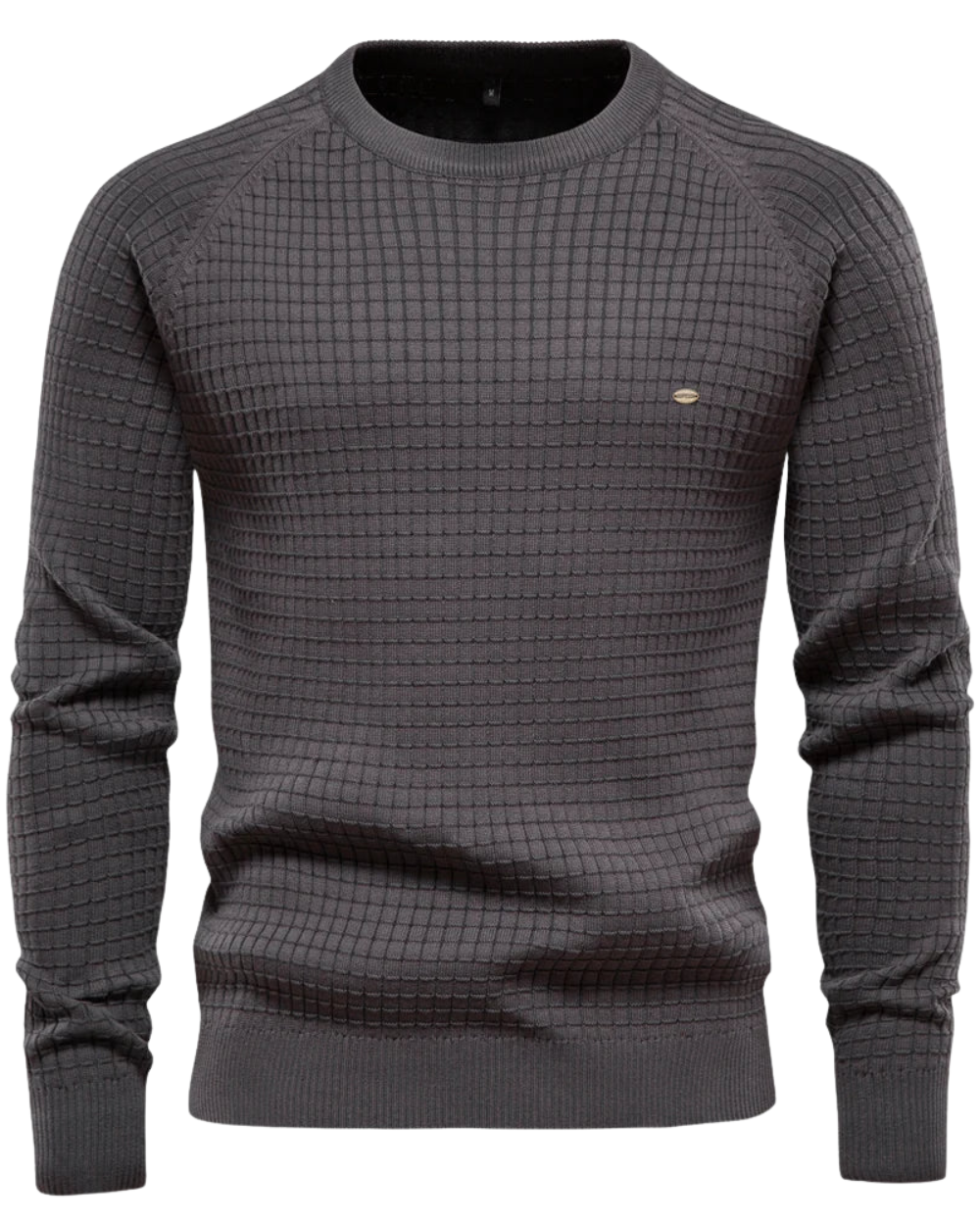 Men's Jumper With Grid Pattern