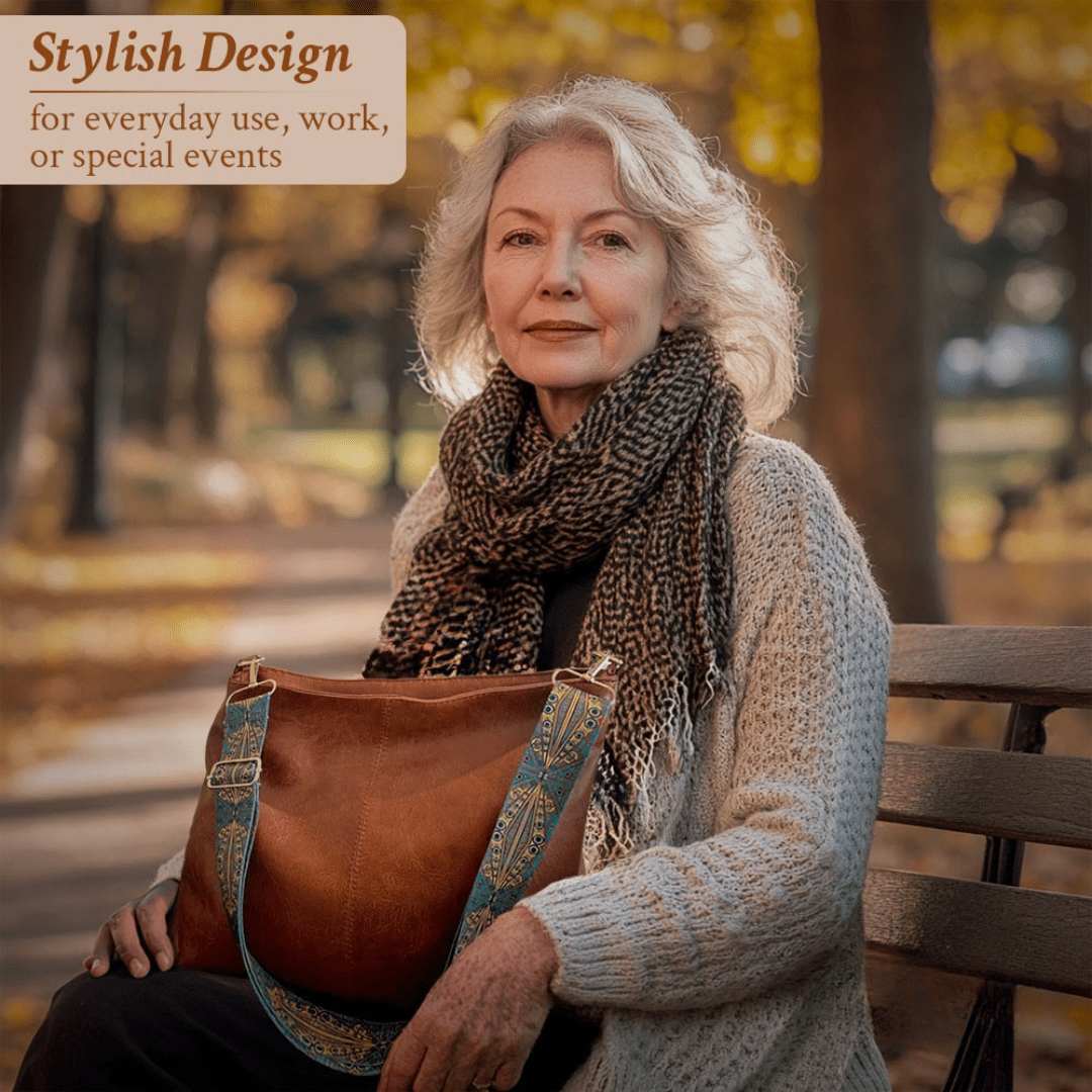 Woven-Strap Leather Tote Bag
