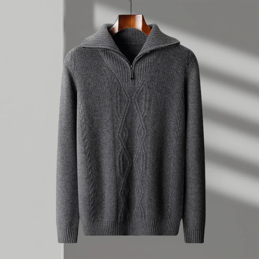 Taranto Merino Wool Zip Jumper