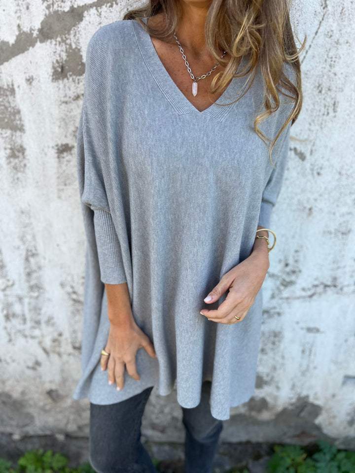 Nathalie | Pull poncho cachemire col V (kopie)