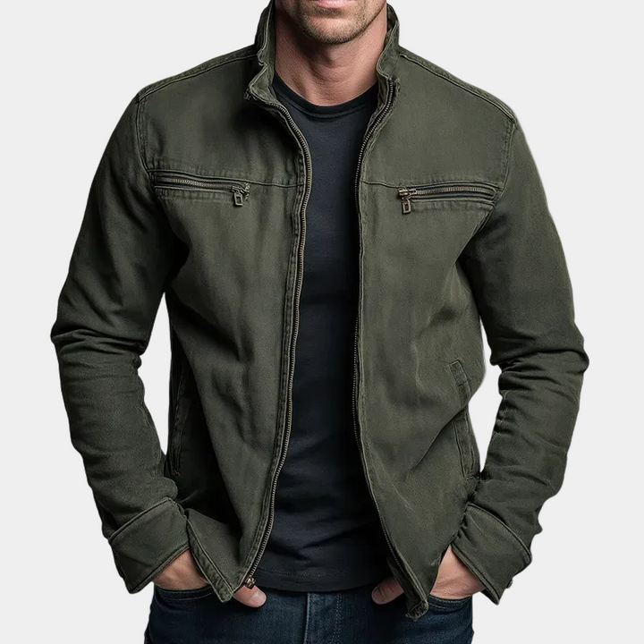 Relaxed Cotton Zip Jacket