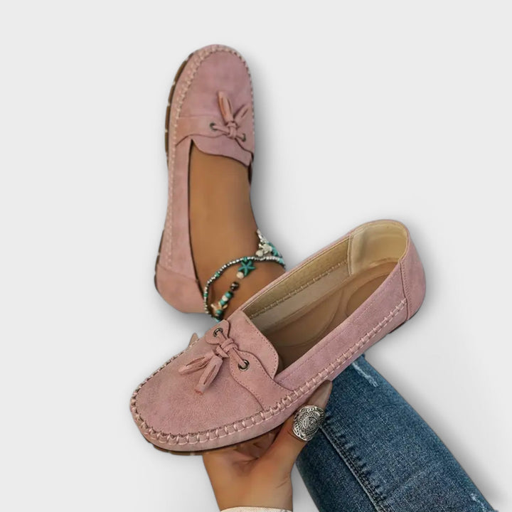 Leather Round-Toe Loafers