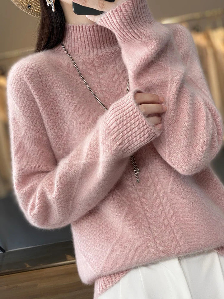 Cable-Knit Cashmere Roll-Neck Jumper