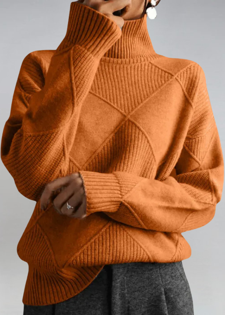 Chunky Cashmere Roll-Neck Jumper