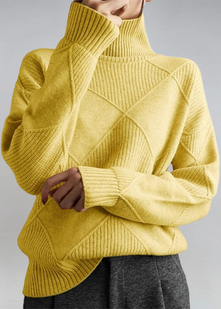 Chunky Cashmere Roll-Neck Jumper