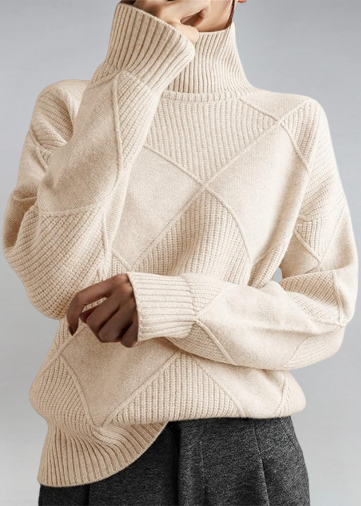 Chunky Cashmere Roll-Neck Jumper
