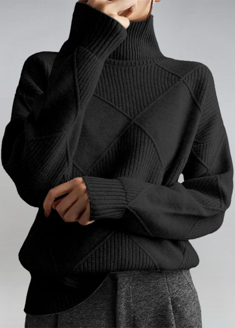 Chunky Cashmere Roll-Neck Jumper