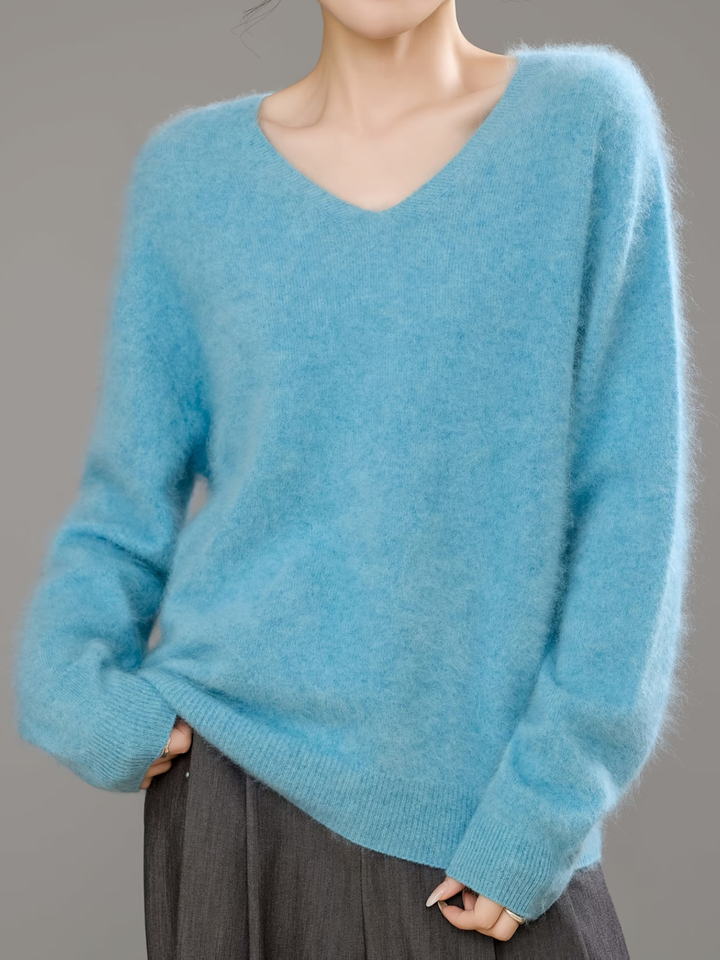 Élise | Pull cachemire brossé col V (kopie)
