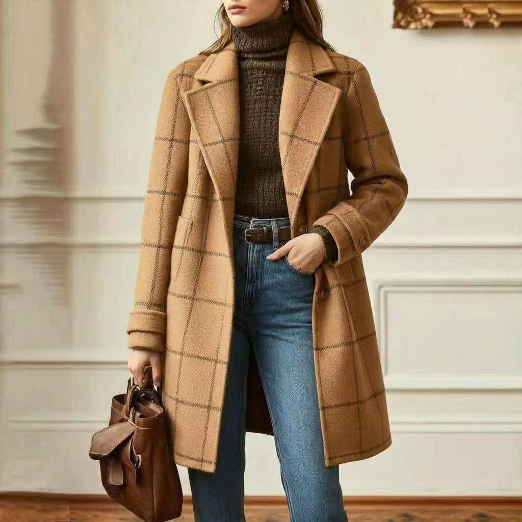 Tweed Check Coat