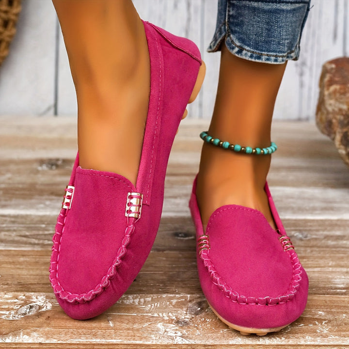 Structured Leather Round-Toe Loafers