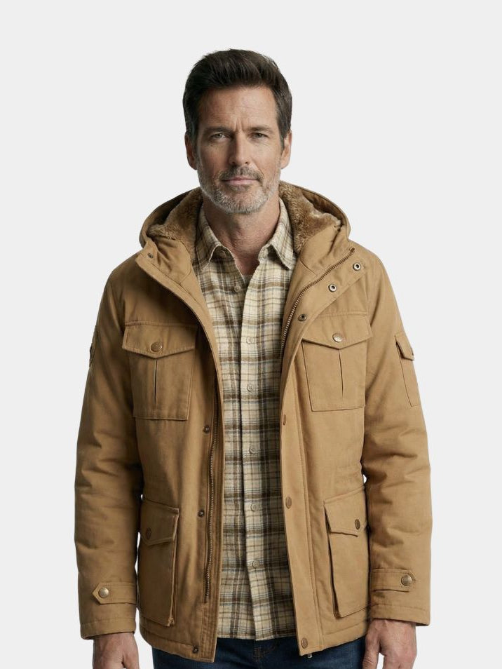 Hooded Fleece Bomber Jacket
