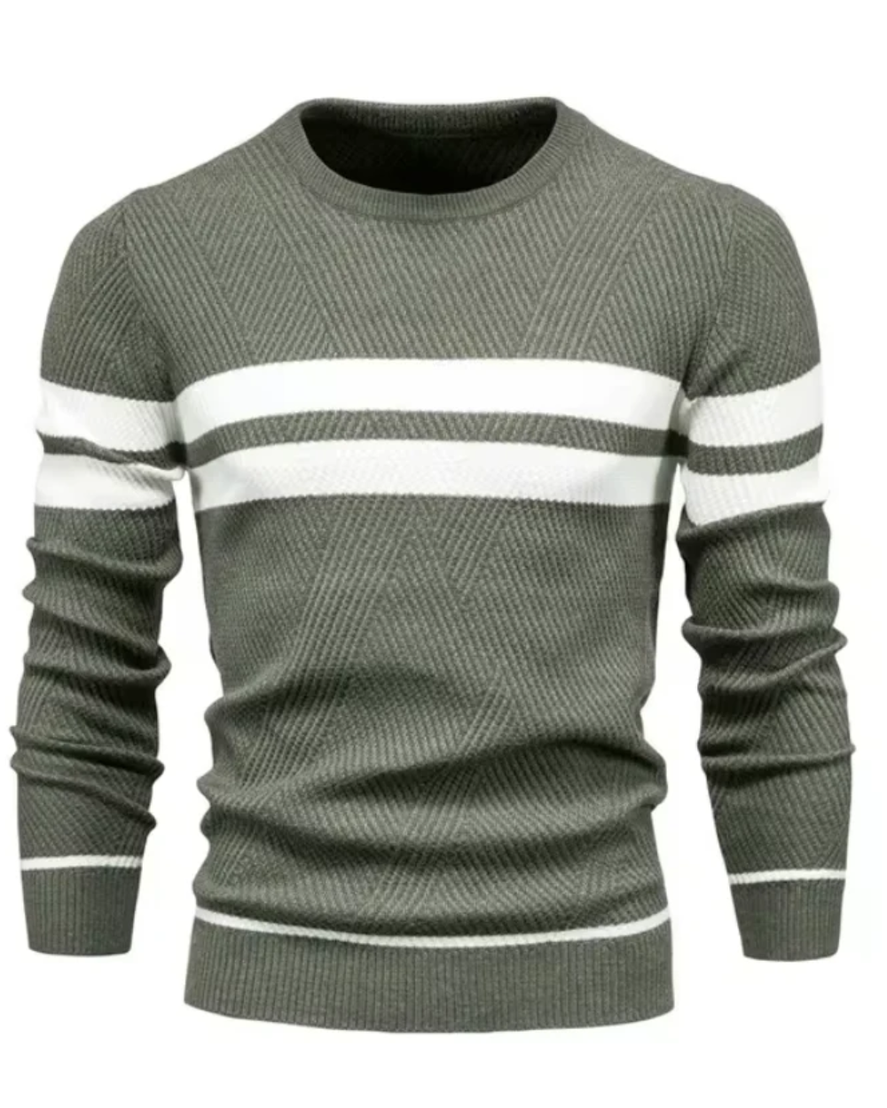 Stylish Men's Jumper With Stripes