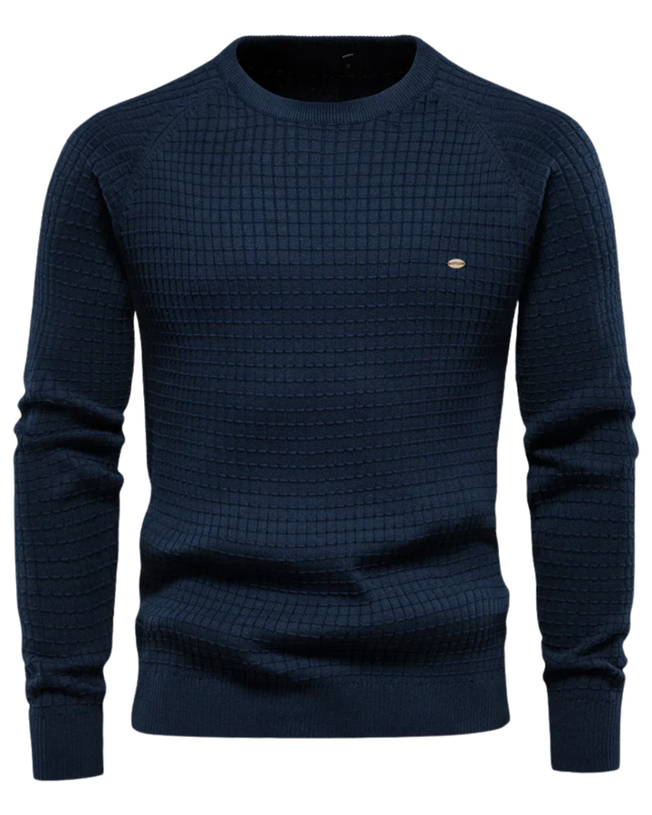 Men's Jumper With Grid Pattern
