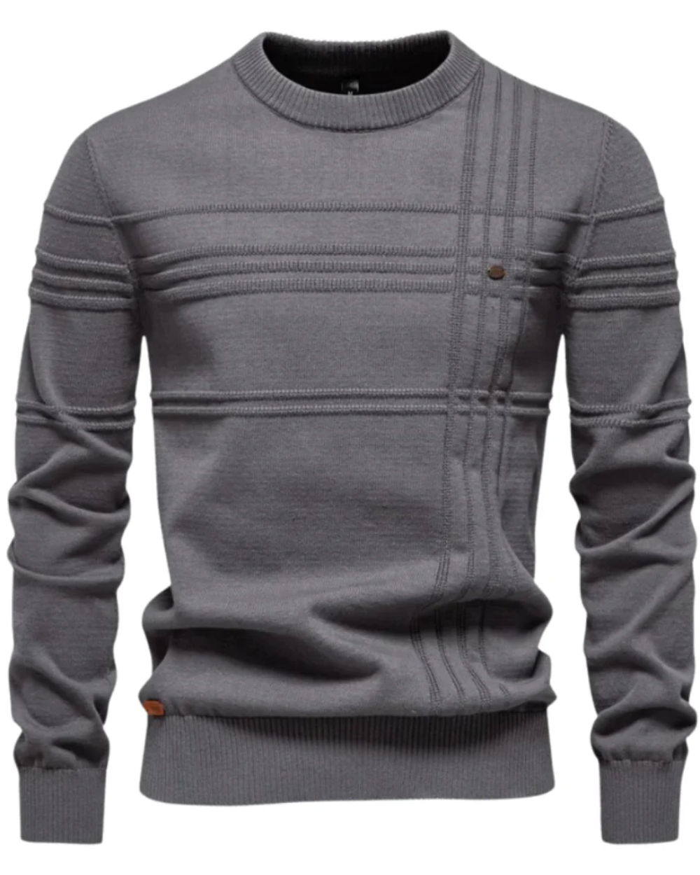 Men's Jumper With Checkered Design