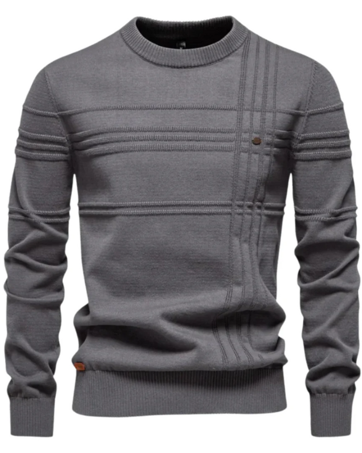 Men's Jumper With Checkered Design