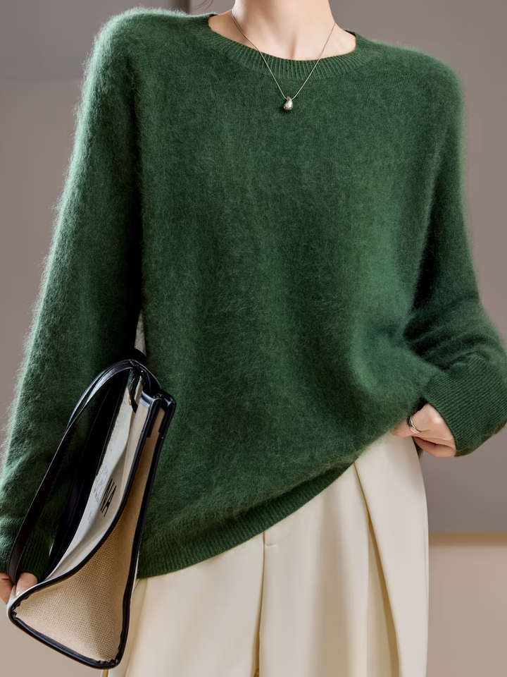 Hélène | Pull cachemire brossé col rond (kopie)