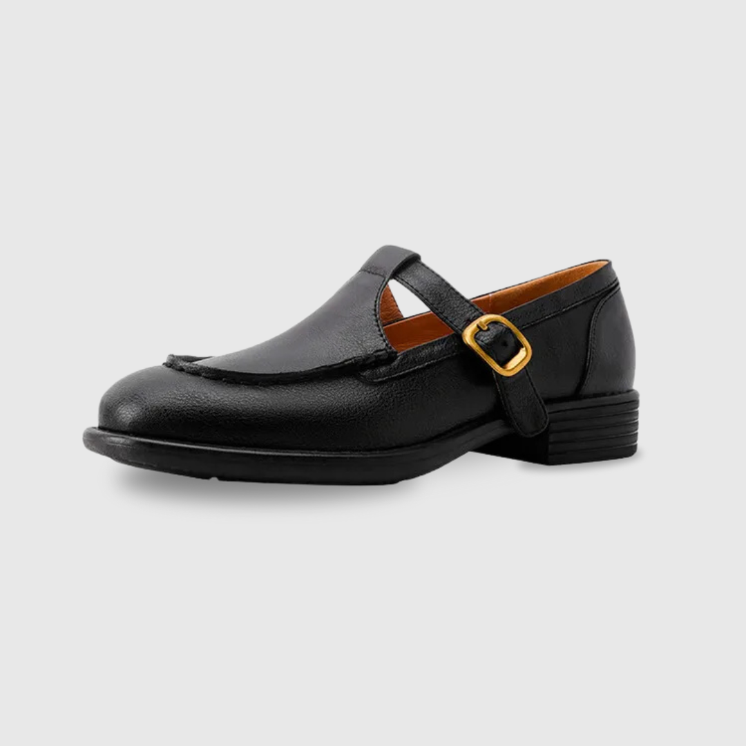 Retro Leather T-Bar Shoes