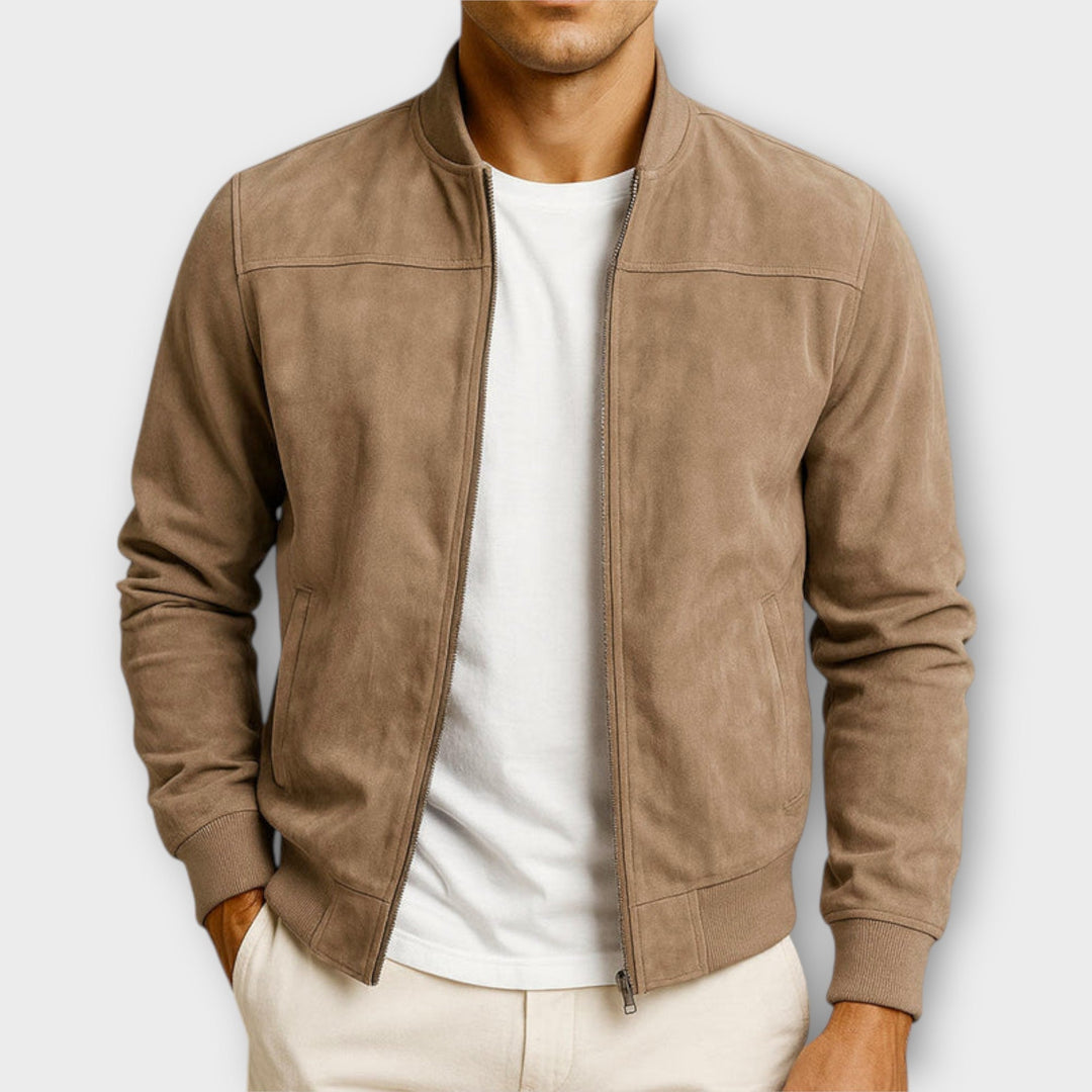 Suede Bomber Jacket