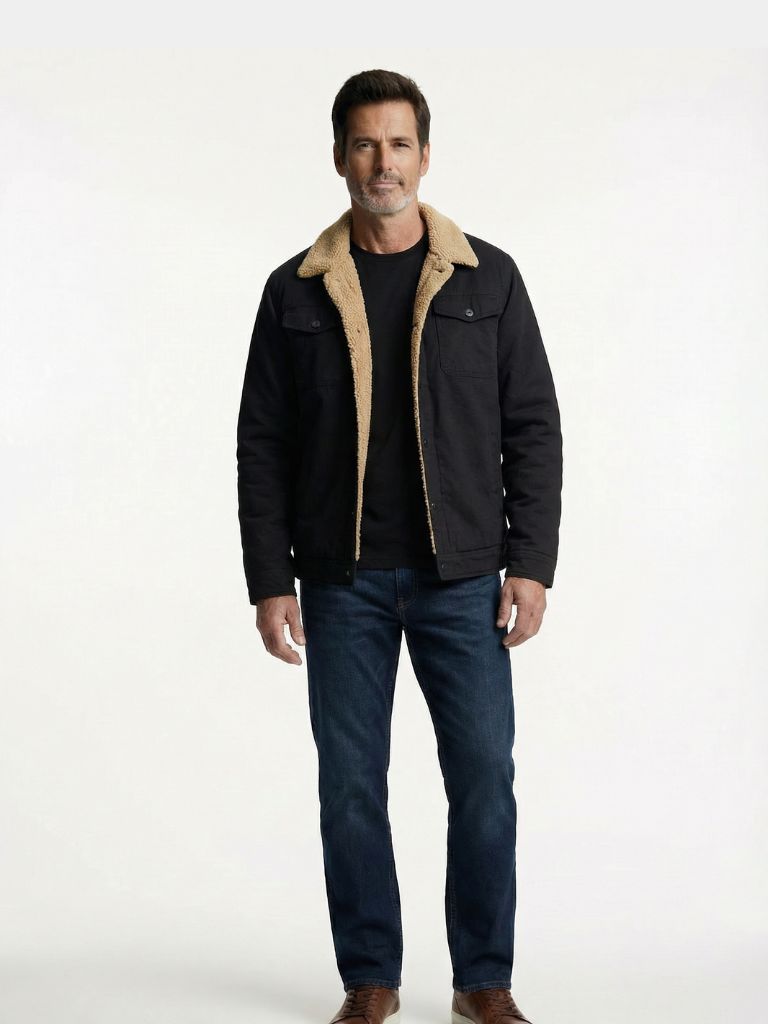Vintage Fleece Bomber Jacket