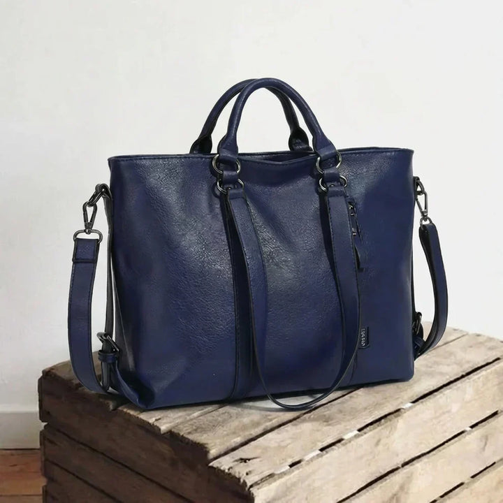 Structured Leather Tote Bag