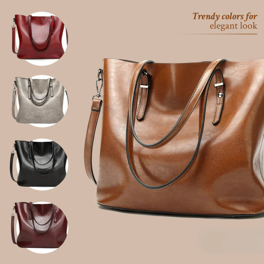 Oil-Wax Leather Tote Bag