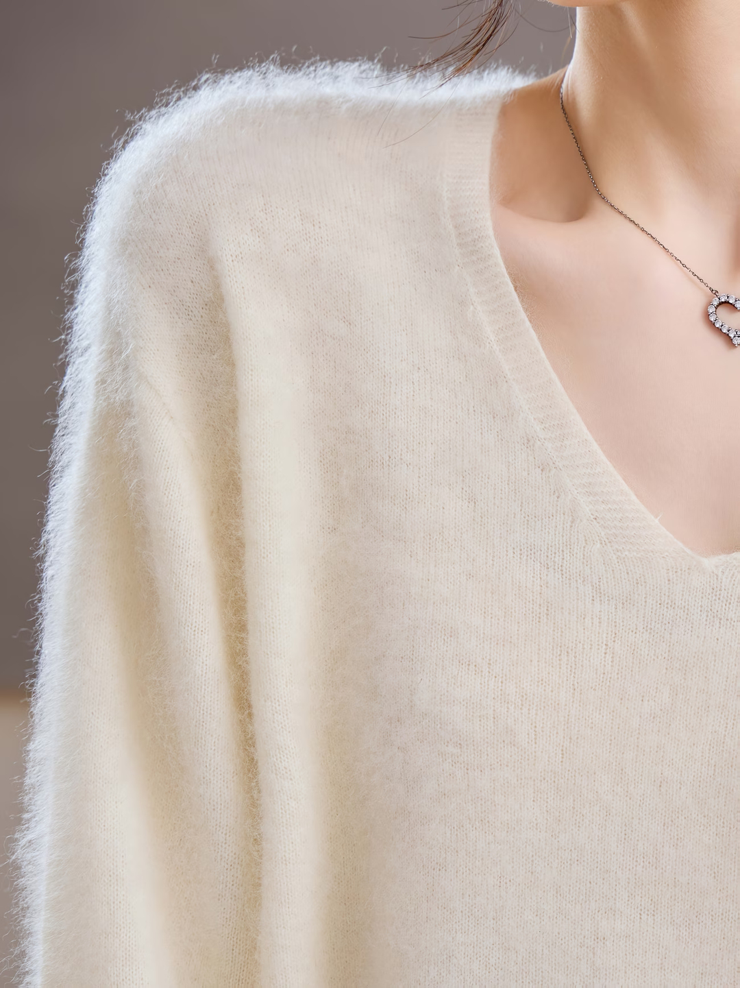 Élise | Pull cachemire brossé col V (kopie)