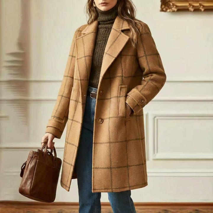 Tweed Check Coat